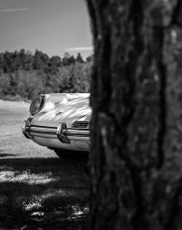 Tableau Noir et Blanc Vieille Porsche