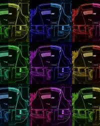 Tableau Porsche Pop Art