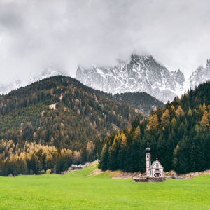 PHOTOGRAPHIE SAN GIOVANNI CHURCH DOLOMITES